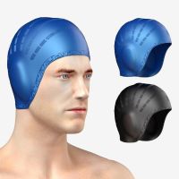 New Flexible Plastic Gel Shower Cap for Men and Women Suitable for Bathing Cap with Long Hair Waterproof Swimming Pool Ear Cap Swim Caps