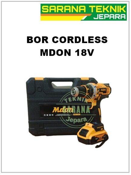 Mdon Cordless Drill Mm Mesin Bor Tangan Besi Kayu Beton Impact Drill Mdon Ts V