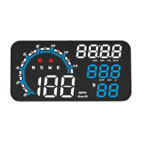 รถดิจิตอล GPS Speedo Overspeed Alarm เครื่องตรวจจับความเร็ว GPS จอแสดงผล LED สมาร์ท Head Up Display พร้อมนาฬิกาสำหรับรถบรรทุกมอเตอร์ไฟฟ้า