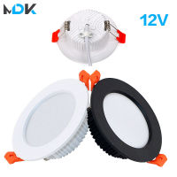 ไฟ LED ไฟดาวน์ไลท์ LED 12V DC 3W 5W 7W 9W 12W 12W ไฟสปอร์ตไลท์ LED กันน้ำ24V ของตกแต่งโคมไฟติดเพดานไฟแผงในห้องน้ำ