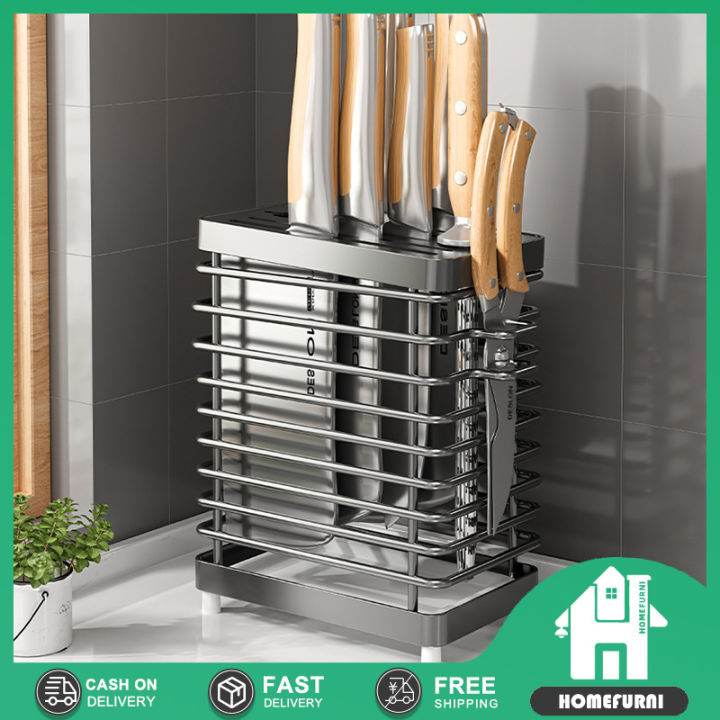 Knife Holder and Utensil Holder 304 Stainless-Steel Modern