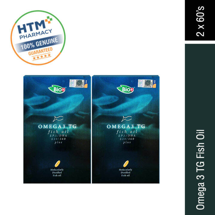 BIO+ OMEGA 3 TG FISH OIL 60'S X 2 Lazada