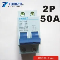 2P 50a 400V ~ 50Hz/60Hz เบรกเกอร์ Ac Mcb เบรกเกอร์ความปลอดภัยประเภท C