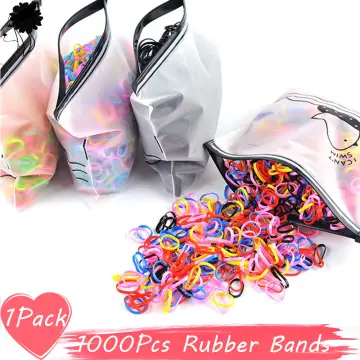1000pc/Box Girls Colorful Disposable Rubber Bands Gum For Ponytail Holder  Elastic Hair Bands Hairbands Fashion Hair Accessories