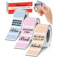 Phomemo M110 Labels Color M200 Label 40x30MM for M220 M200 M120 M110S M110 Printer Labels Pink/Khaki/Blue 230 Pcs/Roll 3 Rolls Exterior Mirrors