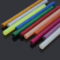 11pcs 7x100mm Hot Melt Glue Stick Mix Color Glitter Viscosity DIY Craft Toy Repair เครื่องมือ-Bajinde