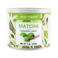 ECO-TASTE Matcha Green Tea Powder-4oz(113g) Tin, 100% Natural &amp; Pure, Ceremonial Grade, No Additives or Fillers, NO GMO 4 Ounce (Pack of 1)