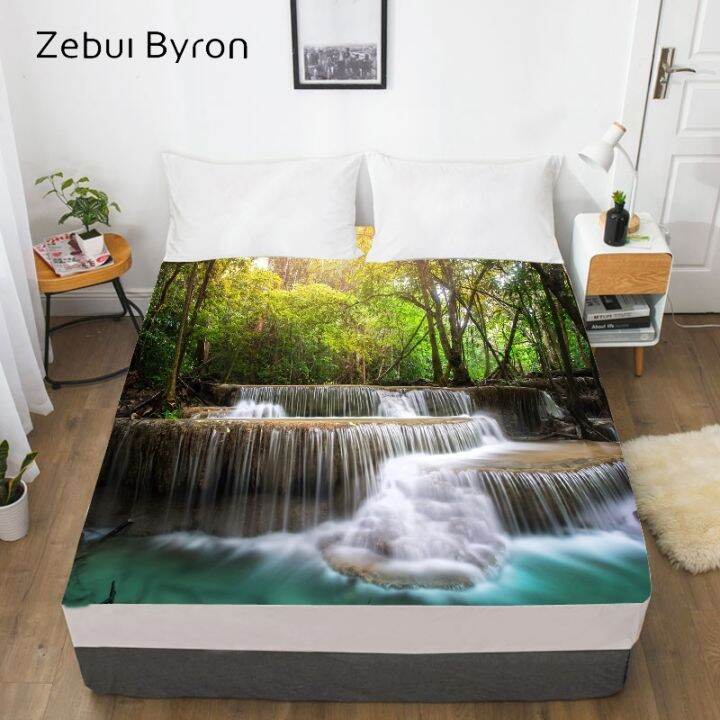 3d-hd-digital-print-custom-bed-sheet-with-elastic180-150-160x200-fitted-sheet-queen-kingmattress-cover-autumn-forest