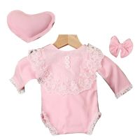 3pcs Newborn Photography Outfits Girl Lace Shirt Newborn Photography Props Headband Baby Girls Skirt Photoshoot Durable X90C Sets  Packs