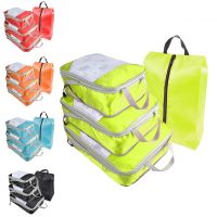 4 Pieces Travel Storage Bag Set Luggage Portable Compressible Easy To Hang and Store