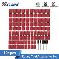 XCAN 104pcs Sanding Bands Kit Grit 80 with 1/4 1/2 Mandrel Sanding Drum for Metal Wood Polishing Abrasive Tools Cleaning Tools