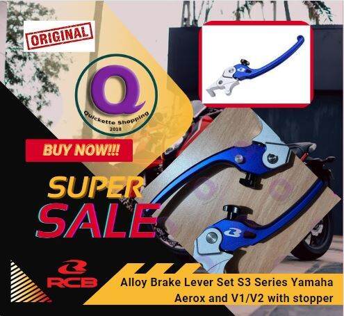 RCB Alloy Brake Lever Set S3 Series BLUE For Yamaha Aerox And V1 V2 With Stopper Lazada PH