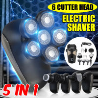 5 in 1 IPX7 Waterproof 5W 6D Floating Electric Shaver for Men with Hair Clipper, Nose Hair Trimmer Multifunctional Beard Trimmer Machine