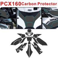 ชุดสติกเกอร์คาร์บอน Pcx160กล่องกันกระแทกถังน้ำมันเชื้อเพลิงรถยนต์ Coperchio Di Scarico Decalcomania Accessori ต่อฮอนดาพีซีเอ็กซ์160 2021 2022