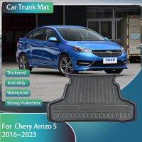 แผ่นท้ายรถยนต์เก็บของสำหรับ Chery Arrizo 5 EX Sport Pro Plus E5 Cowin EV 2016-2023 EVA พรม Alas Bagasi Mobil อุปกรณ์เสริม Carro