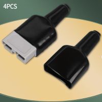 4PCS Plug Cover Waterproof 50A For Anderson Plug Connector Dustproof Cable Jacket Black Cable Connectors