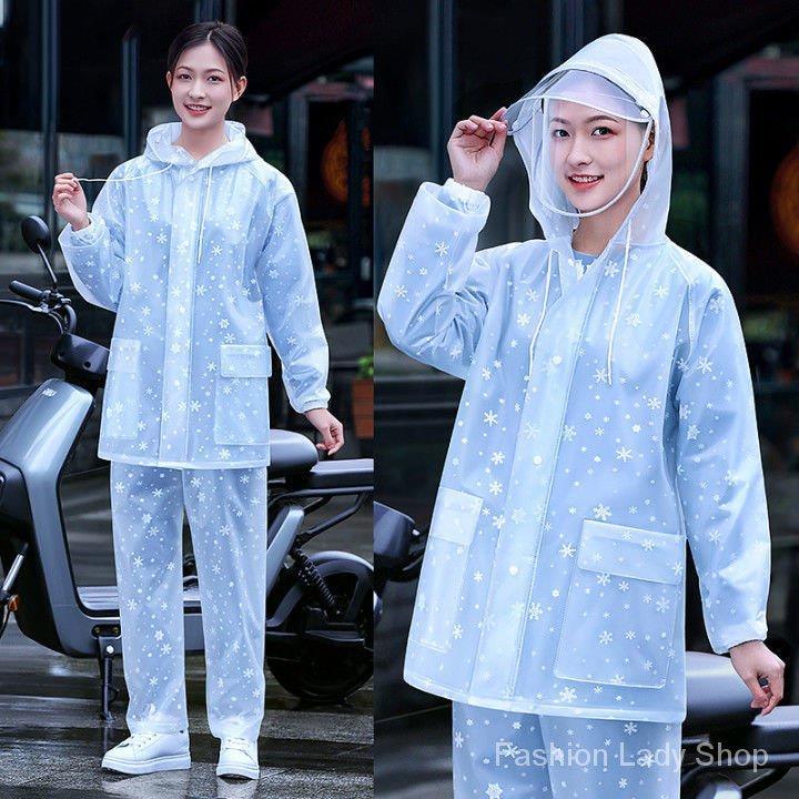 ชุดเสื้อกันฝน-กางเกงกันฝน-รุ่นที่หนาขึ้น-ป้องกันพายุฝนทั้งตัว-เสื้อกันฝนทำงาน-sd5700