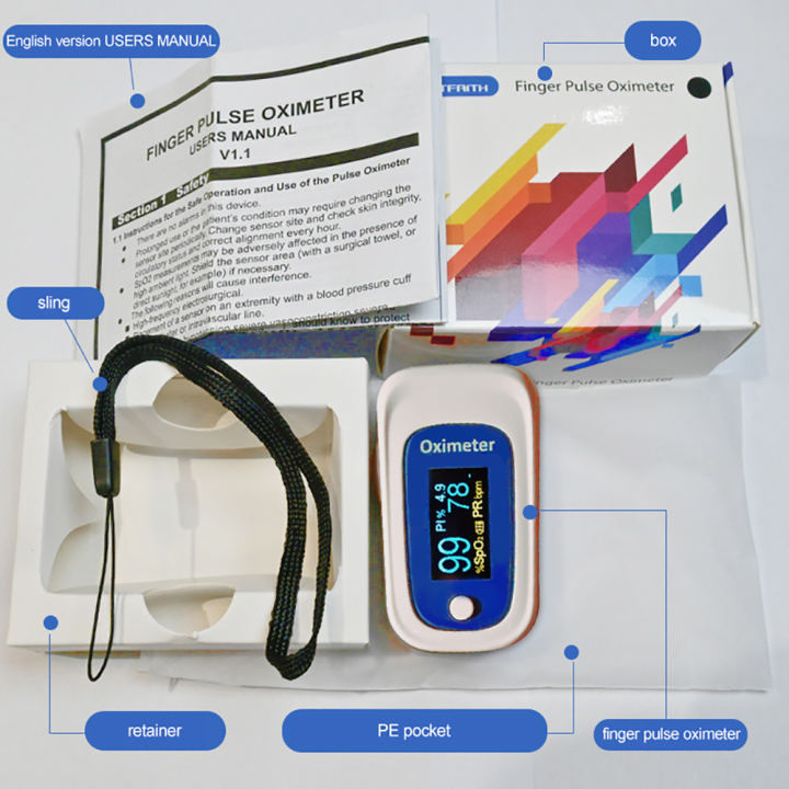 KING BLUE SPO2 scanner Electronic digital Helcare oximetry oximeter