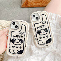 เคสคุณภาพสูงอิเล็กทราไฟท์สำหรับ IPhone 11 12 13 14 Pro Max ปลอกลายการ์ตูนน่ารักฝาหลังกราฟฟิตีสุนัขคู่เคสโทรศัพท์กันกระแทก