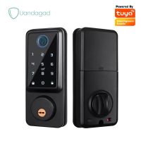 รีโมทคอนโทรลอัจฉริยะ APP Wifi Tuya สลักอัตโนมัติแบบ Deadbolt ตัวล็อคมอเตอร์รหัสผ่านโดยใช้ลายนิ้วมือ