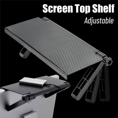 【CW】Computer Screen Shelf Adjustable Monitor Rack Plastic Top Screen cket Creative Multifunctional Storage Rack Accessories