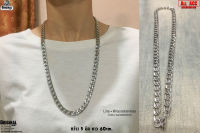 สร้อยคอOvalเงิน5มิล sss necklace hiphop สแตนเลสแท้ Stainless แฟชั่นชาย แฟชั่นผู้หญิง 316l allacc