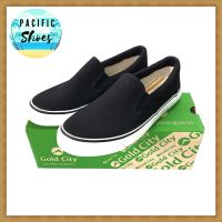 GOLDCITY รองเท้าผ้าใบชาย SLIP ON รุ่น 1285 สีดำ by Pacific Shoes