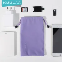 KUULAA Power Bank Storage Bag Phone Accessories Case USB Cable Waterproof Pouch for iPhone Samsung Xiaomi Huawei