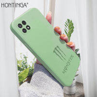 Hontinga เคสโทรศัพท์ Samsung Galaxy A22 5G,เคสมือถือแฟชั่นทำจากซิลิโคนทรงสี่เหลี่ยมสำหรับเด็กผู้หญิงเด็กผู้ชาย