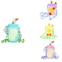 Cute Purses Water Bottles with Straws, Popsicle Straw Cups, Leakproof Ice Cream Popsicle Cups for Adult Children