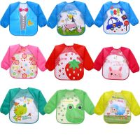 ♘ Waterproof EVA Full Sleeve Bibs Children Apron Long Sleeve Feeding Smock Bibs Kids Eating Breastplate Kid Baby Bavoir Clothing