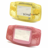 Tulen เคสเปลือกสีชมพูใส Penggantian Butang Perumahan Penuh untuk Gameboy Advance GBA Konsol Skrin Kaca