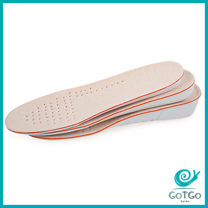 gotgo-แผ่นเสริมส้นรองเท้า-เพิ่มส่วนสูง-1-5cm-2-5cm-3-5cm-เพิ่มความสูงข้างในรองเท้า-ระบายอากาศดี-heightened-insoles