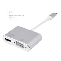 2021Rankman Type-C Thunderbolt 3 to 4K HDMI-compatible VGA USB C Adapter Hub for MacBook Samsung S20 Dex Huawei P30 Xiaomi 10 TV PS5