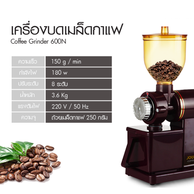 JOWSUA เครื่องบดเมล็ดกาแฟไฟฟ้า Coffee Grinder 600N