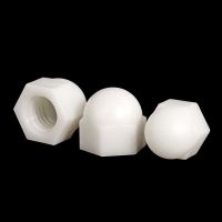 [DE69] ไนลอนหมวก Acorn Dome Nuts พลาสติกสีขาว Hexagon Hex Nut M3 M4 M5 M6 M8 M10 M12