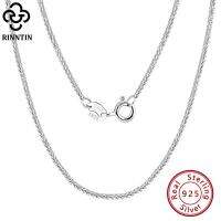 Rinntin 925 Sterling Silver Italian Handmade 1.2mm Chopin Chain Necklace for Women Fashion Simple Basic Neck Chain Jewelry SC53