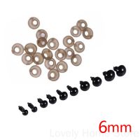 100pcs 6mm8mm9mm10mm12mm DIY Plastic Safety Eyes and 100pcs Washers Dolls Toys Accessories Animal Making Craft Eyes doublelift store