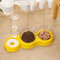 New Pet Bowls Dual-purpose Three-bowl Automatic Water Feeder with Moisture-proof Mouth Overturned Pet Dog Bowl Cat Bowl