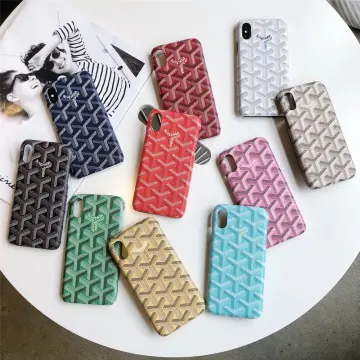 Goyard leather iphone clearance case