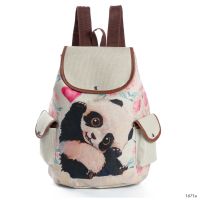 【CC】 Chinese Women  39;s Floral Printed Handbags Large Capacity Drawstring School