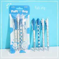 4pcs Papi Dog Gel Pens Set Rotate Cartoon 0.5mm Ballpoint Quick dry Black Color Ink for Writing School Office A7243