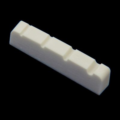 ：《》{“】= 38Mm BEIGE Slotted Bone Nut Replacement For 4-String Electric Bass Guitar