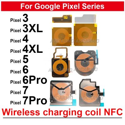 สำหรับ Google Pixel 4 3 XL 4XL 5 6Pro 6 6A 7 Pro 7Pro ชาร์จไร้สายขดลวดเหนี่ยวนำชิ้นส่วนอะไหล่โมดูล NFC