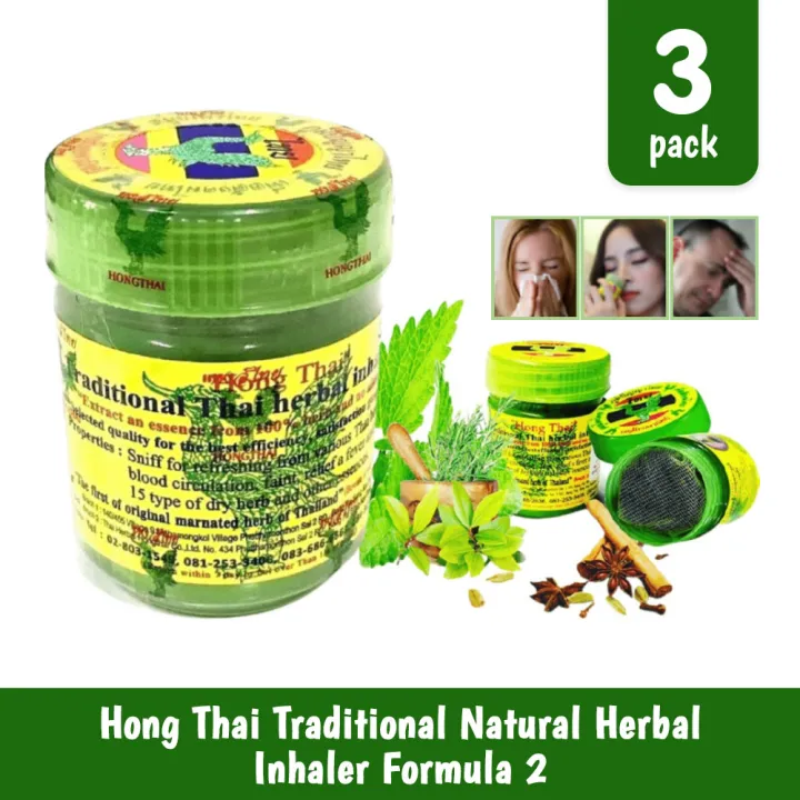 Hong Thai Inhaler Thailand Original Herbal Inhalant 100% Authentic (3