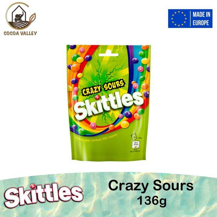 Skittles Crazy Sours Pouch 136g | Lazada