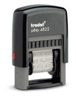 TR-4822 ตรายาง 12 คำ/หมึกในตัว ขนาด 4mm หมึกแดง