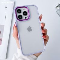 Luxury Silicone Bumper Clear Acrylic Shockproof Case For iPhone 15 14 13 12 11 Pro XS Max X XR 7 8 Plus Metal Camera Ring Cover