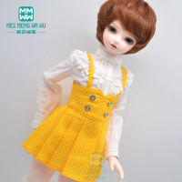 BJD doll clothes fits 40-45cm 14 MSD MK MYOU fashion shirt Denim overalls strap dress