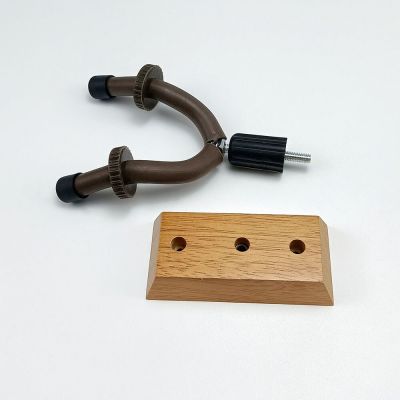 ；‘【；。 Guitar Hanger Hook Holder Stable And Durable Wood Base Steel Hook Adjustable Wall Mount For Guitar Ukulele